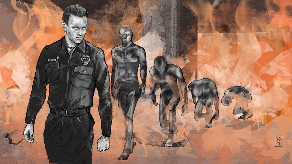 Full liquid metal, now in 3D: re-visiting the freakin' T-1000 walking out of the fiery truck crash – vfxblog