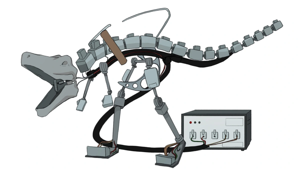 Cartoon Funny Half Skull Body Robot, Key Chain Accessories